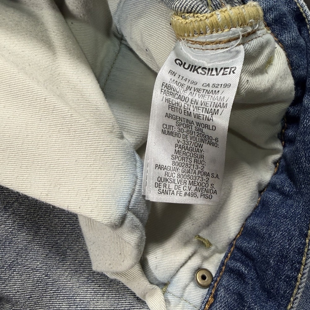 Quicksilver Jeans Men's 38 x 31 Blue Regular Fit Denim Pants Preppy Surf - Picture 5 of 9